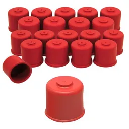mikken mikken 20er Set rote Gummikappen aus Naturkautschuk, - Süßmostkappen – Größe 1 oder – Produktbild 1 von 1