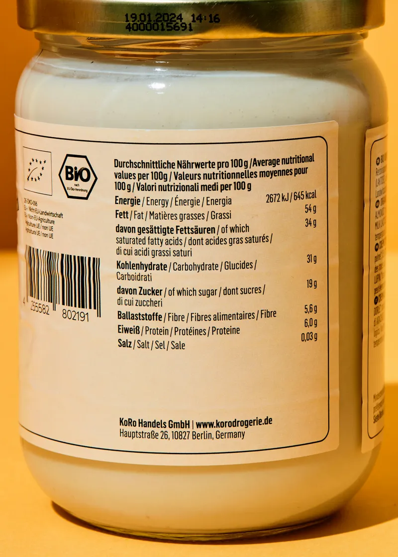 KoRo Bio Kokos Mandel Creme 6 x 500 g – Produktbild 4 von 5