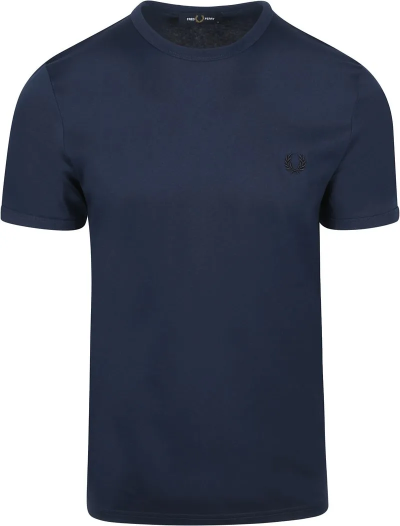 Fred Perry Fred Perry T-Shirt Ringer Tennis Blue - Größe XXL, Blau, – Produktbild 2 von 5