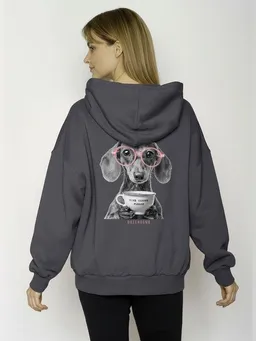 GreenBomb GREENBOMB Dog Coffee Mello - Lässiger Hoodie aus Bio-Baumwolle / hochwertiger Print / GOTS / Fair & Vegan – Produktbild 1 von 1