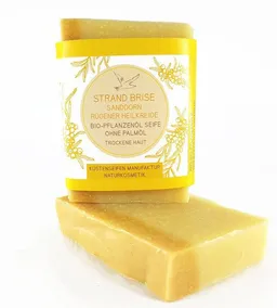 Küstenseifen Manufaktur Küstenseifen Manufaktur Strand Brise Bio-Pflanzenöl Seife Sanddorn und Citrus – Produktbild 1 von 1
