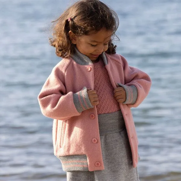 Disana Disana Kleinkinder Walk-College-Jacke kbT-Merino Schurwolle, Olive, – Produktbild 2 von 3