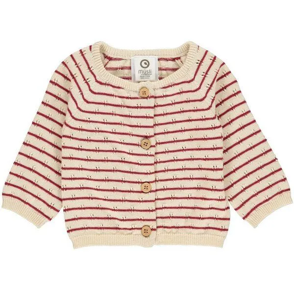 Fred's World by Green Cotton Fred's World by Green Cotton Strickjacke, Rot/natur, – Produktbild 1 von 1