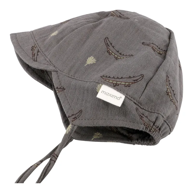 Maximo Maximo Mütze mit Schild und UV-Schutz Krokodil, Grau, – Produktbild 2 von 2