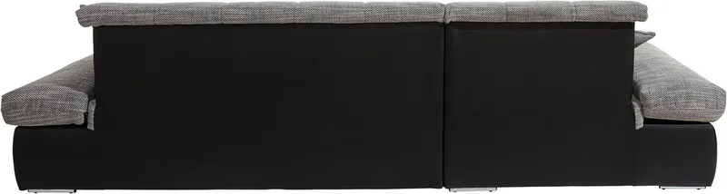 DOMO collection Ecksofa MORIC 300x172 cm, XXL-Sofa mit viel Platz, L-Form, auch in Cord, wahlweise mit Bettfunktion und Armteilverstellung, Schwarz, – Produktbild 4 von 8