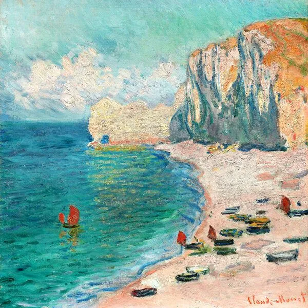 Photocircle Photocircle Poster / Leinwandbild - Claude Monet: Der Strand und die Falaise d'Amont – Produktbild 1 von 1