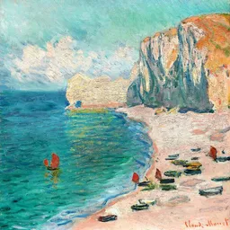 Photocircle Photocircle Poster / Leinwandbild - Claude Monet: Der Strand und die Falaise d'Amont – Produktbild 1 von 1