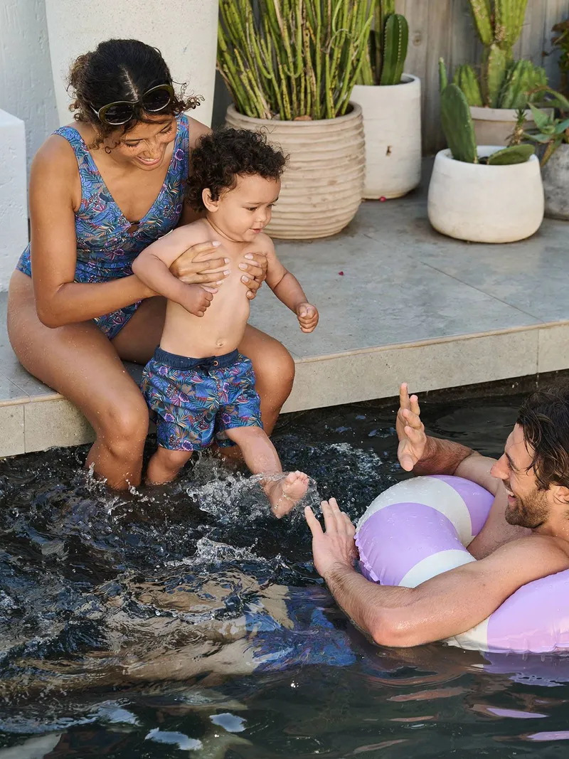 Vertbaudet Baby Badehose Familien-Capsule LIBERTY, Blau, – Produktbild 2 von 4