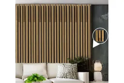 woodstore24 Premium Akustikpaneele, Eiche massiv geölt, schallabsorbierend, Filz-schwarz-40 x 120 cm – Produktbild 1 von 1
