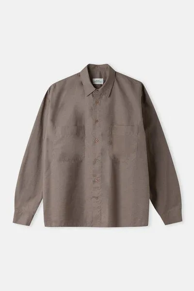 About Companions About Companions Hemd Dario aus einem Leinen-Tencel Mix, Clay (braun), – Produktbild 2 von 2