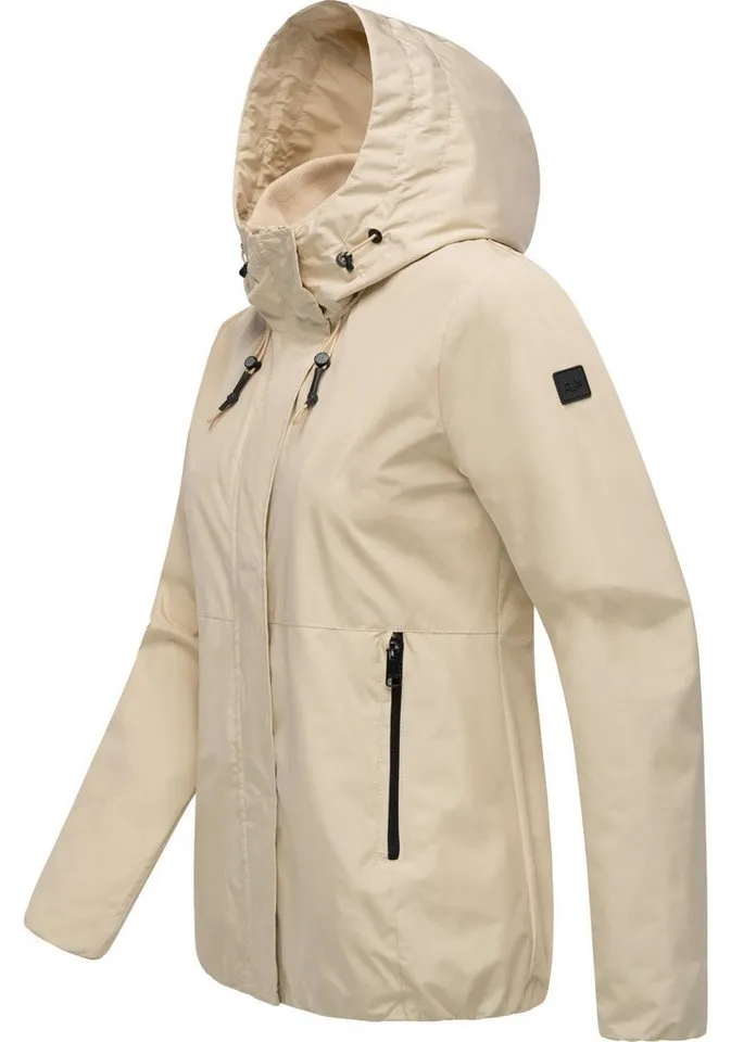 ragwear ragwear Outdoorjacke Sunniva A Wasserdichte und atmungsaktive Übergangsjacke, Beige, – Produktbild 3 von 5