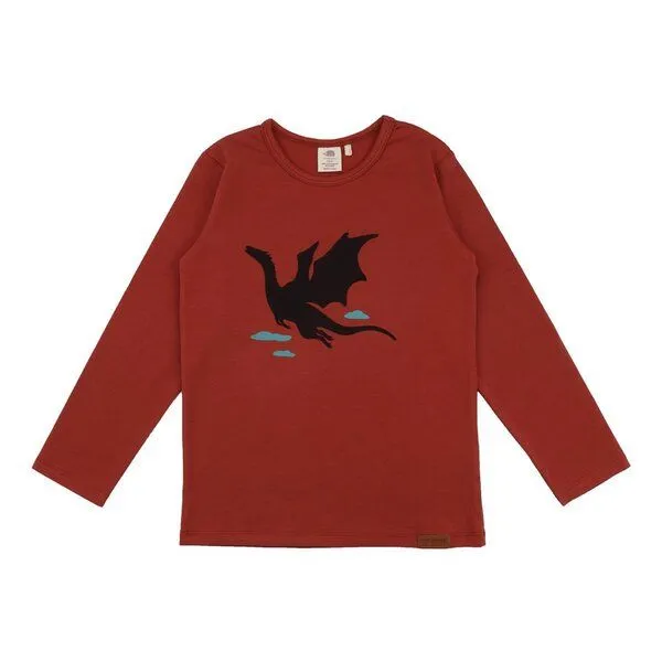 Walkiddy Langarmshirt Baby Bio-Baumwolle Rot - Walkiddy Castleland, nachhaltig & allergikerfreundlich, GOTS-zertifiziert, umweltfreundlich & stilvoll – Produktbild 1 von 2