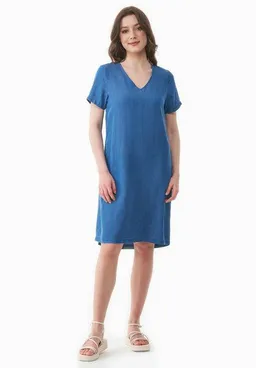 ORGANICATION ORGANICATION Kleid aus TENCEL Lyocell in Denim-Optik – Produktbild 1 von 1
