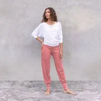 Jaya Jaya JOYCE - Damen - Hose für Yoga und Feizeit aus Biobaumwolle, Decorose/rosa, – Produktbild 1 von 1