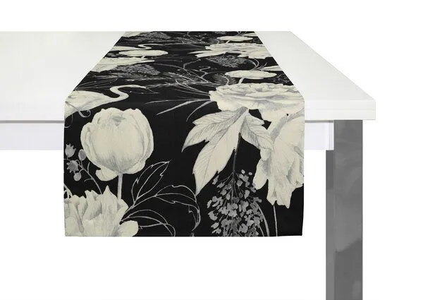 Nature by Adam Nature by Adam Tischläufer aus 100% Bio-Baumwolle - Made in Germany - Eden, Schwarz, – Produktbild 2 von 4