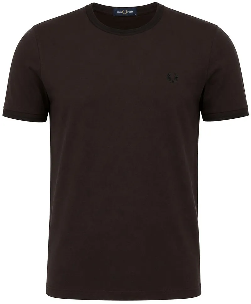 Fred Perry Fred Perry Twin Tipped T-Shirt Braun 86C - Größe XL, Braun, – Produktbild 2 von 5