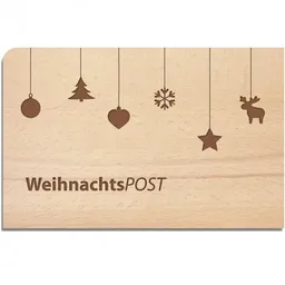 holzpost holzpost Weihnachtspostkarte aus Holz – Produktbild 1 von 1
