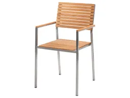 Garden Pleasure Garden Pleasure Gartensessel "Luice" Edelstahl/Teak FSC zertifiziert, stapelbar – Produktbild 1 von 1