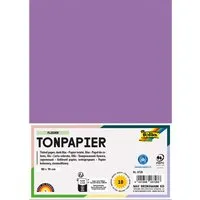folia folia Tonpapier, 130 g/m², 50 x 70 cm, 10 Bogen, flieder – Produktbild 1 von 1