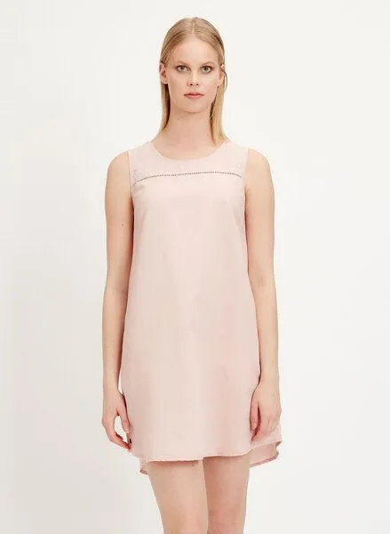 ORGANICATION ORGANICATION Kleid aus Leinen-Mix, Rose smoke, – Produktbild 1 von 4