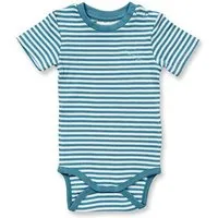 Sense Organics Sense Organics Baby Body, Modell VARIN, Blau-weiß geringelt mit delphin, – Produktbild 1 von 1