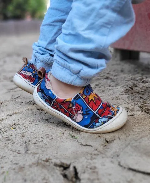 Pololo Pololo Lauflernsneaker "Chico" aus Seaqual Yarn mit Baumwoll-Futter, Größen 20-27, Comic, – Produktbild 4 von 4