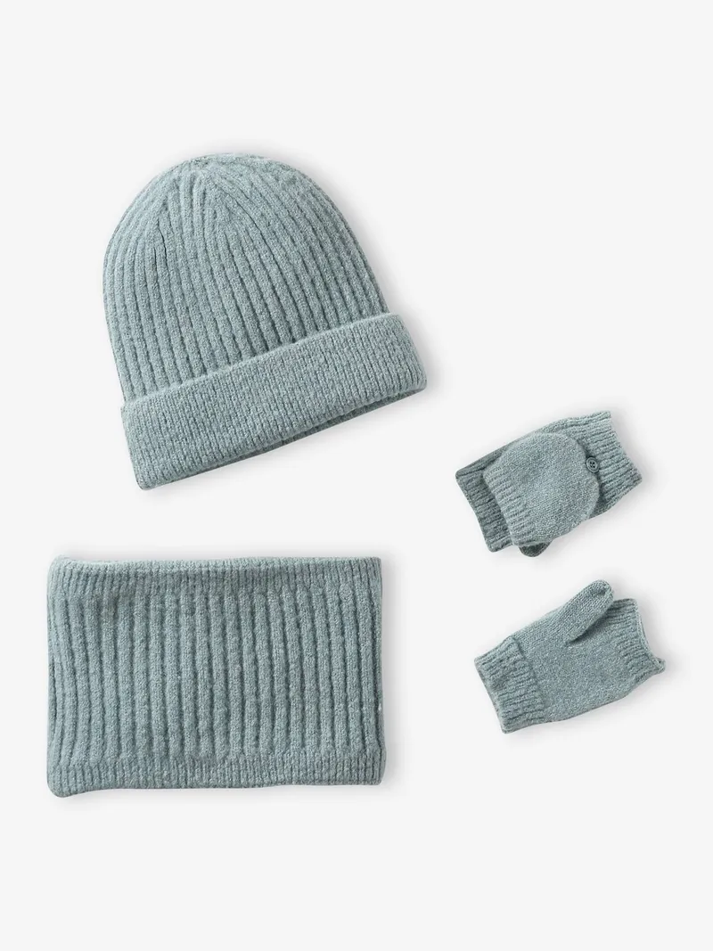 Vertbaudet Mädchen Set, Salbeigrün, – Produktbild 1 von 4