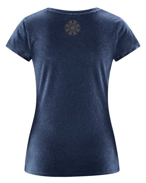 HempAge HempAge Damen Yoga T-Shirt Hanf/Bio-Baumwolle, Navy(blau), – Produktbild 4 von 7