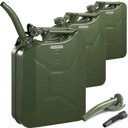 Casaria® Casaria monzana Metallkanister 20L 3er-Set inkl. Ausgießer – Produktbild 1 von 1