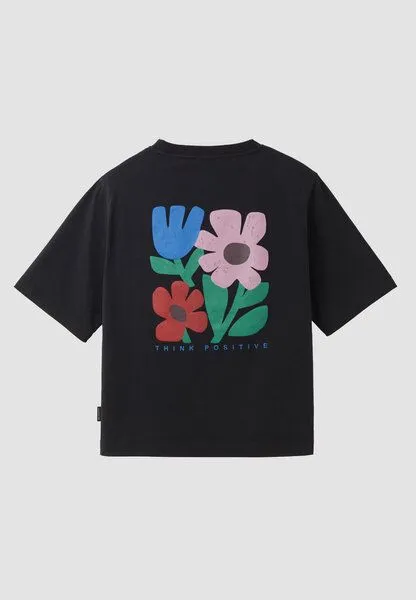 recolution recolution T-Shirt AZOLLA THINK POSITIVE, Black, – Produktbild 2 von 2
