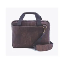 Kork-Deko Kork-Deko stylische Schultertasche aus Kork-Stoff - Aktentasche | dunkelbraun – Produktbild 1 von 1