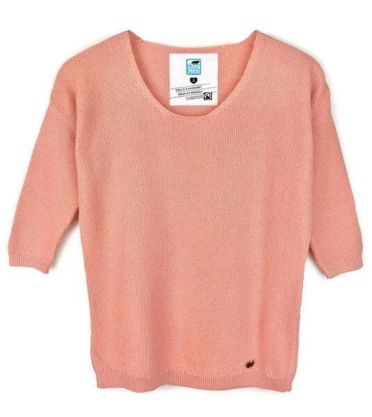 Gary Mash GARY MASH Leichter Strickpulli Valona aus Biobaumwolle, Rosa, – Produktbild 2 von 4