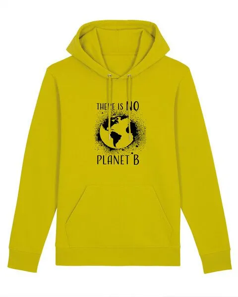 Human Family Human Family Bio Unisex Hoodie - "Charmer - NO Planet B" in verschiedenen Farben, Gelb-grün, – Produktbild 2 von 3