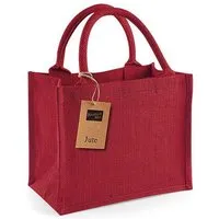 Westford Mill Westford Mill Jute Tasche Gift Bag Geschenktasche, Rot, – Produktbild 1 von 1