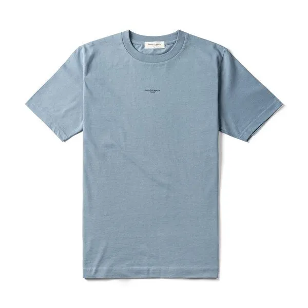 FANTASTIC REALITY STUDIOS Fantastic Reality Studios Logo Boxy Fit T-Shirt – Bio-Baumwolle, Unisex, Blau, – Produktbild 1 von 4