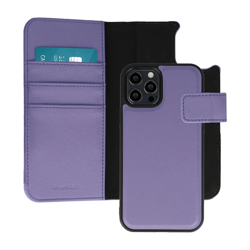 imoshion imoshion Herausnehmbare 2-in-1 Luxus-Bookcase für das Apple iPhone 12 (Pro), Lila, – Produktbild 1 von 1