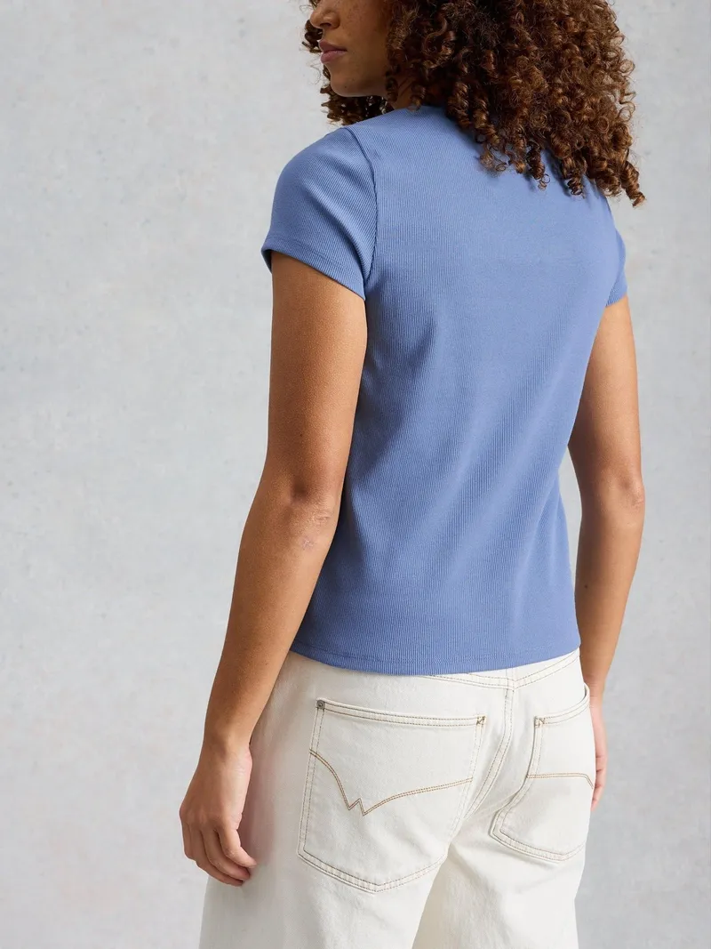 White Stuff T-Shirt Aida - 44, Mittelblau, – Produktbild 4 von 4