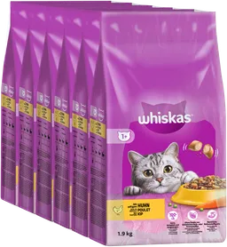 Whiskas Whiskas Beutel Trocken Adult 1+ mit Huhn 1,9kg – Produktbild 1 von 1