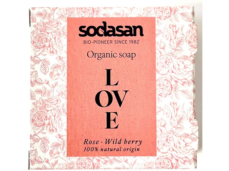 Sodasan sodasan Seife "LOVE" organic soap, Rose/Wild berry – Produktbild 1 von 1
