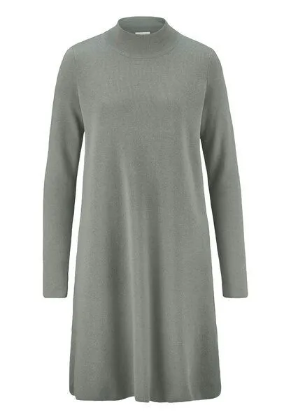 hessnatur hessnatur Strick Kleid Relaxed aus TENCEL Lyocell mit Bio-Baumwolle, Steppengras, – Produktbild 3 von 4