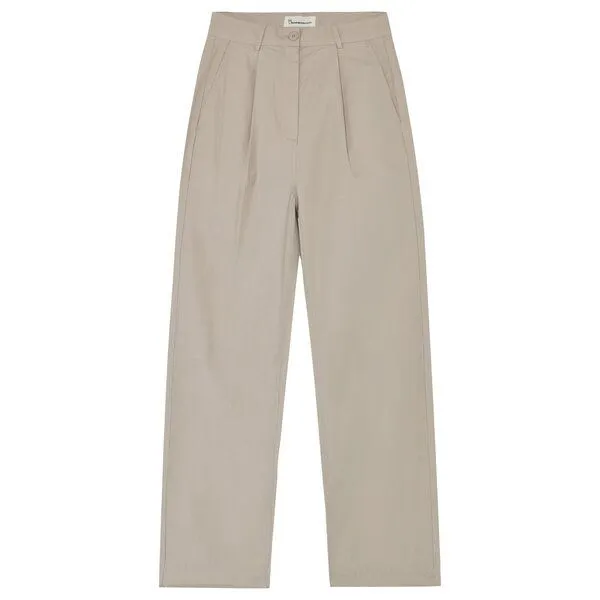 KnowledgeCotton Apparel KnowledgeCotton Apparel Hose Poplin, Light feather gray, – Produktbild 1 von 4