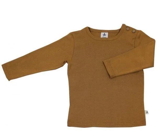 Leela Cotton Leela Cotton Baby Kinder Langarmshirt Bio-Baumwolle, Ingwer, – Produktbild 2 von 4