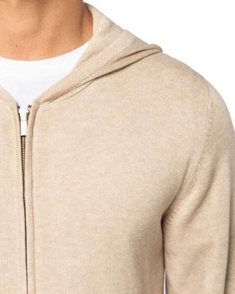 YTWOO YTWOO Herren-Kapuzenjacke mit Lyocell-TENCEL, Beige, – Produktbild 3 von 4