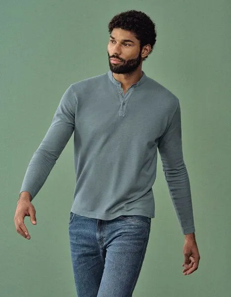 HempAge HempAge Langarm Shirt aus Hanf & Bio-Baumwolle, Grün (menta), – Produktbild 3 von 4