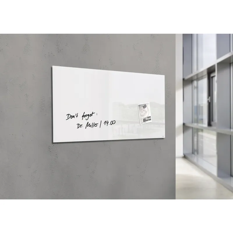 Sigel Sigel Glas-Magnettafel 'artverum' 91 x 46 cm, Weiß, – Produktbild 1 von 3