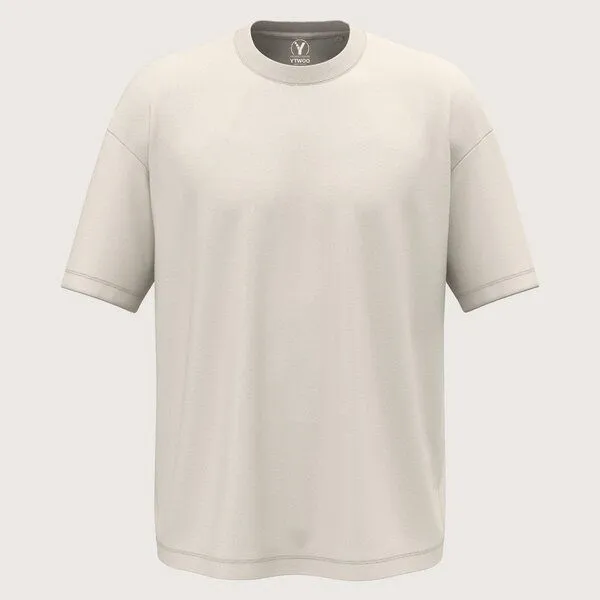 YTWOO YTWOO Oversized Herren T-Shirt, Ivory, – Produktbild 1 von 3
