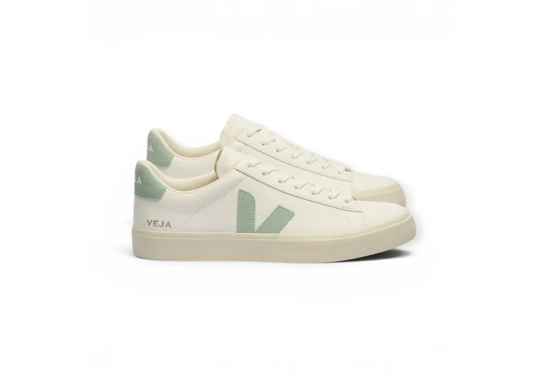 Veja Veja Campo (Leder) weiss/mintgrün Sneaker, Weiß, – Produktbild 2 von 4