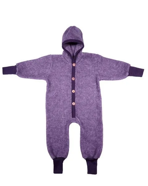Cosilana Cosilana Kleinkinder Fleece Overall kbT Schurwolle Bio Baumwolle, Lila-melange, – Produktbild 1 von 1