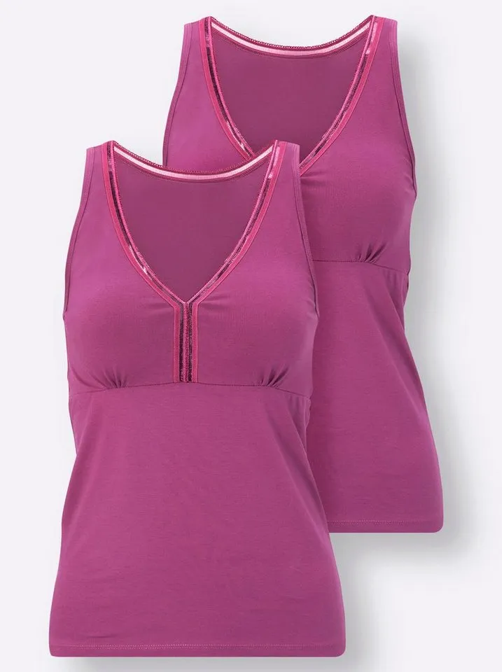 Witt Witt BH-Hemd BH-Hemd Ärmellos (2-tlg), Rosa, – Produktbild 1 von 5