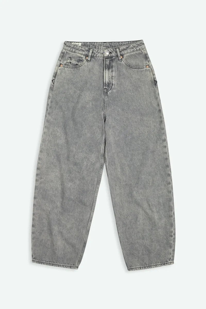 Kings Of Indigo Kings of Indigo Damen vegan Jeans Leila Well Grey Mid Marble, Hellgrau, – Produktbild 1 von 2